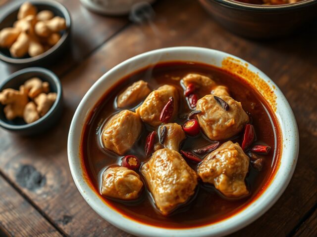 Pittige kip-uienhachee uit Indonesie