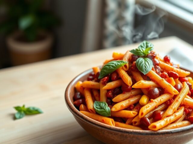 Pittige penne met bonen