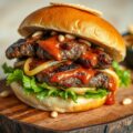 Pittige pindaburger