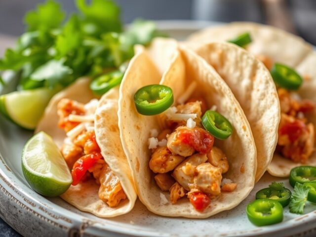 Pittige tortilla’s met kip