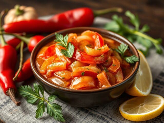pittige zeevruchtensalade
