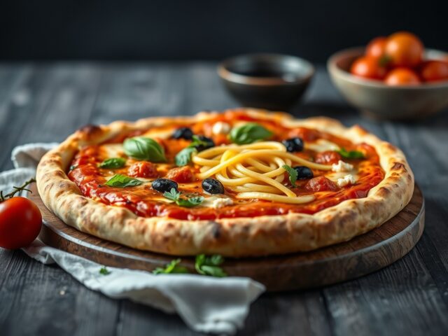 Pizza ala mij — AI-gegenereerde illustratie