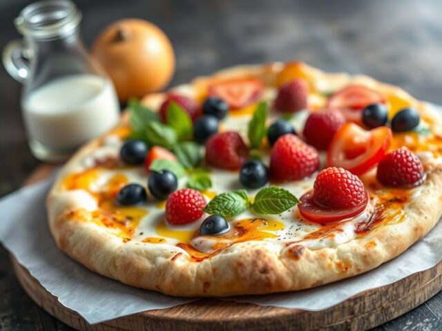 Pizza fruits de mer — AI-gegenereerde illustratie