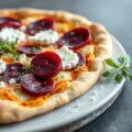 Pizza met snijbiet en geitenkaas