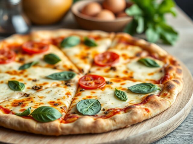 Pizza uit Apulie (pizza pugliese) — AI-gegenereerde illustratie