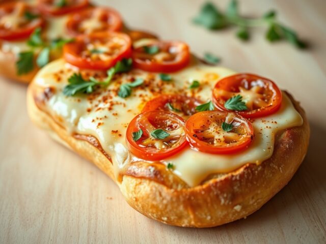 Pizzabaget met tomaten en Hollandse Goudakaas