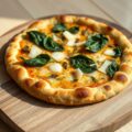 Pizzeta met spinazie en oregano