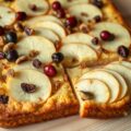 Plaattaart met appel en cranberry’s