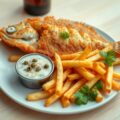 Pladijs gebakken op graat met friet en tartaar