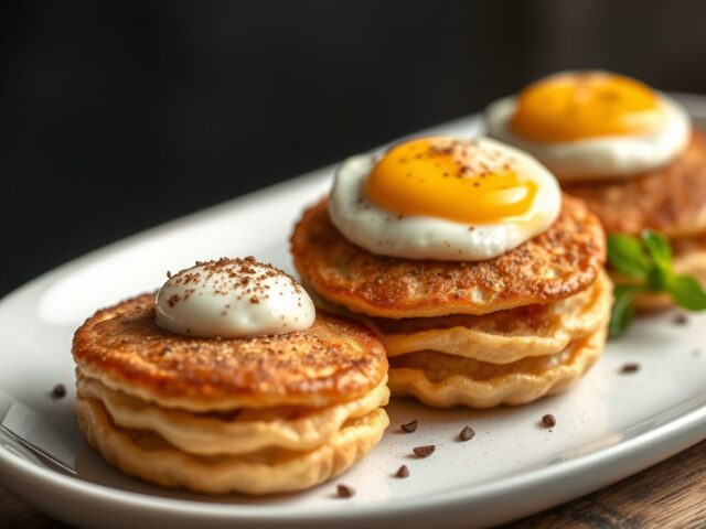 Plattekaaspoffertjes — AI-gegenereerde illustratie