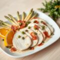 Poirine van parelhoen met asperges