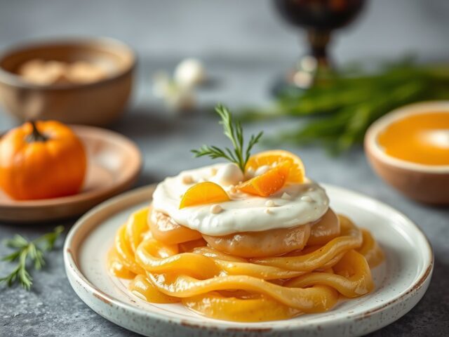 Poirine van parelhoen met asperges — AI-gegenereerde illustratie