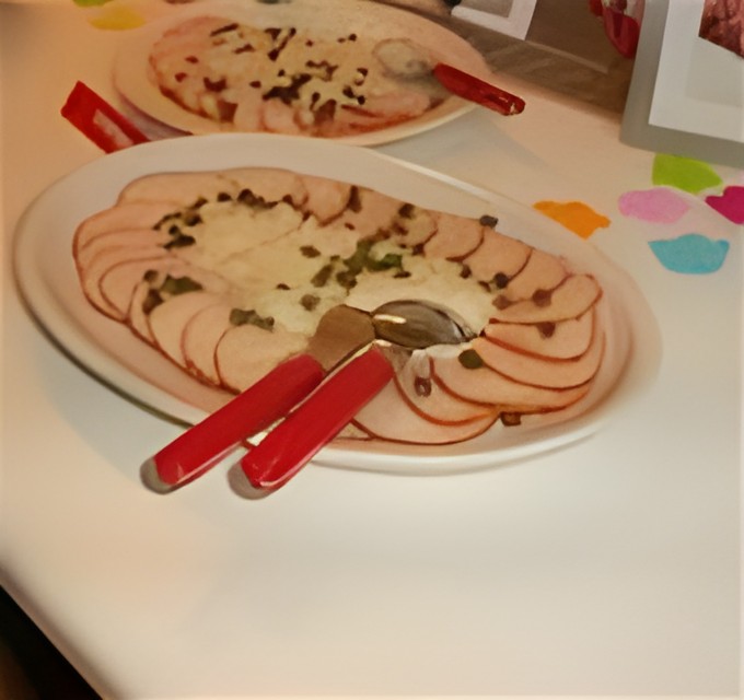 Pollo tonnato ( gegrilde kipfilet met tonijnsaus )