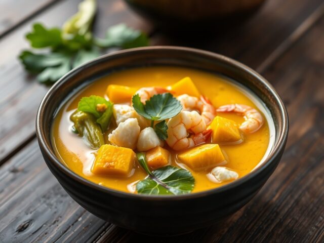 Pompoen met Vis en Paksoi