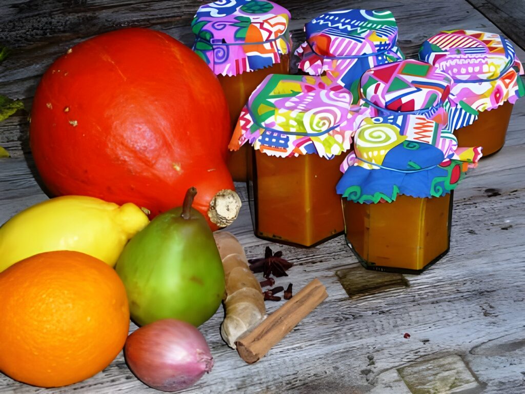 Pompoen/peren chutney