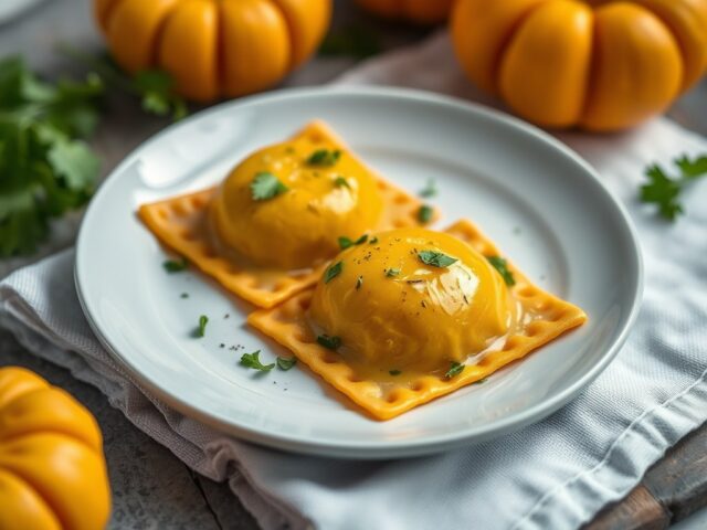 Pompoen ravioli