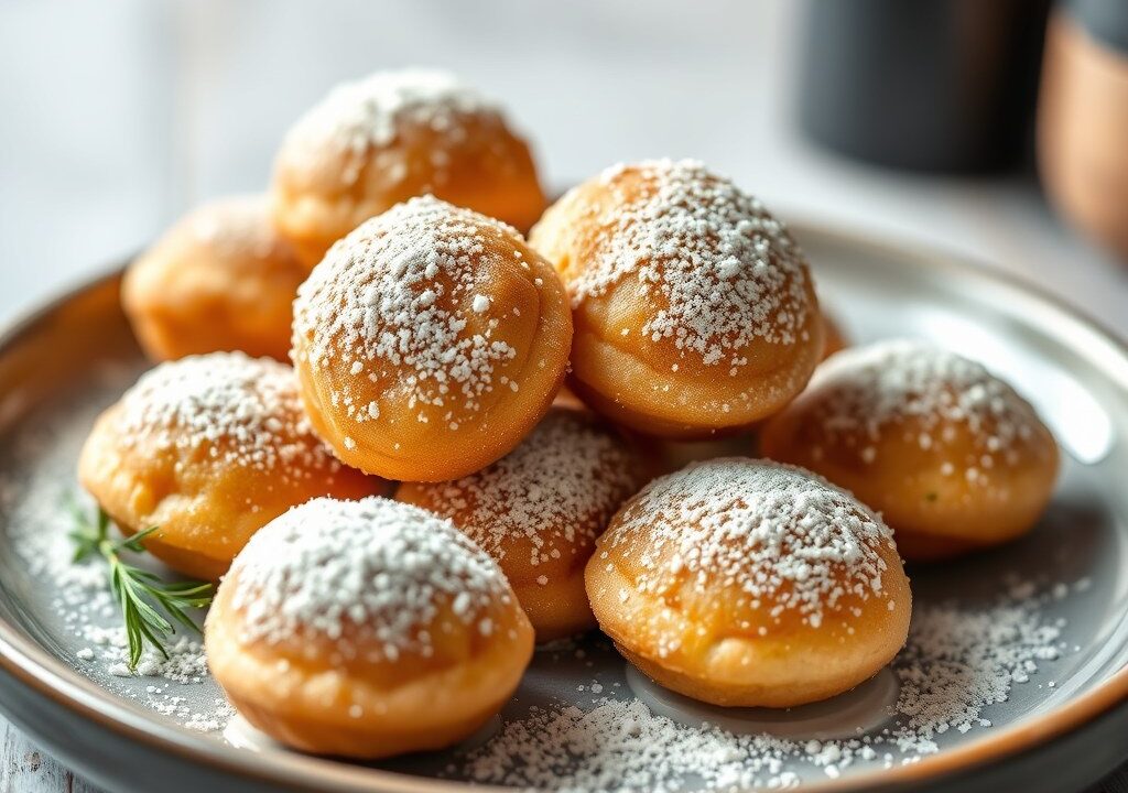 Pompoenbeignets, AI-gegenereerde illustratie