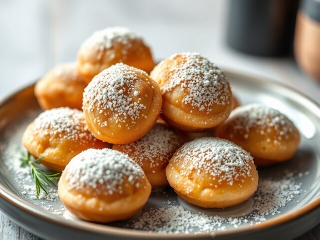 Pompoenbeignets — AI-gegenereerde illustratie