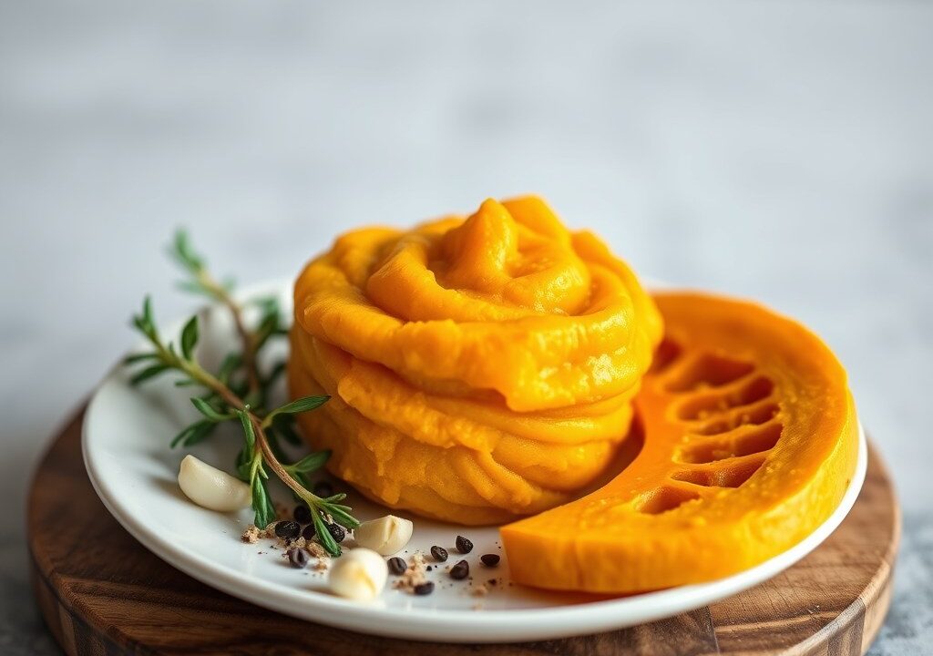 Pompoenpuree, AI-gegenereerde illustratie
