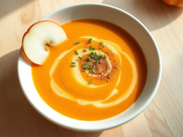 Pompoenvelouté met appel