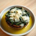 Portabella met spinazie en gorgonzola