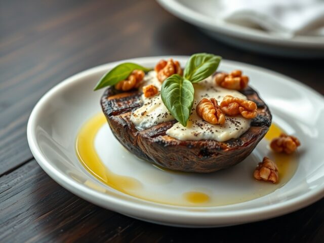 Portobello met gorgonzola