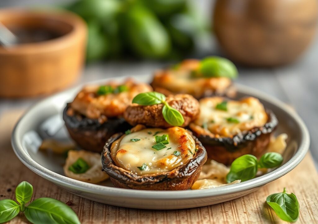 Portobellokroket van cas spijkers, AI-gegenereerde illustratie