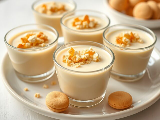 Portugese vla met bittekoekjes
