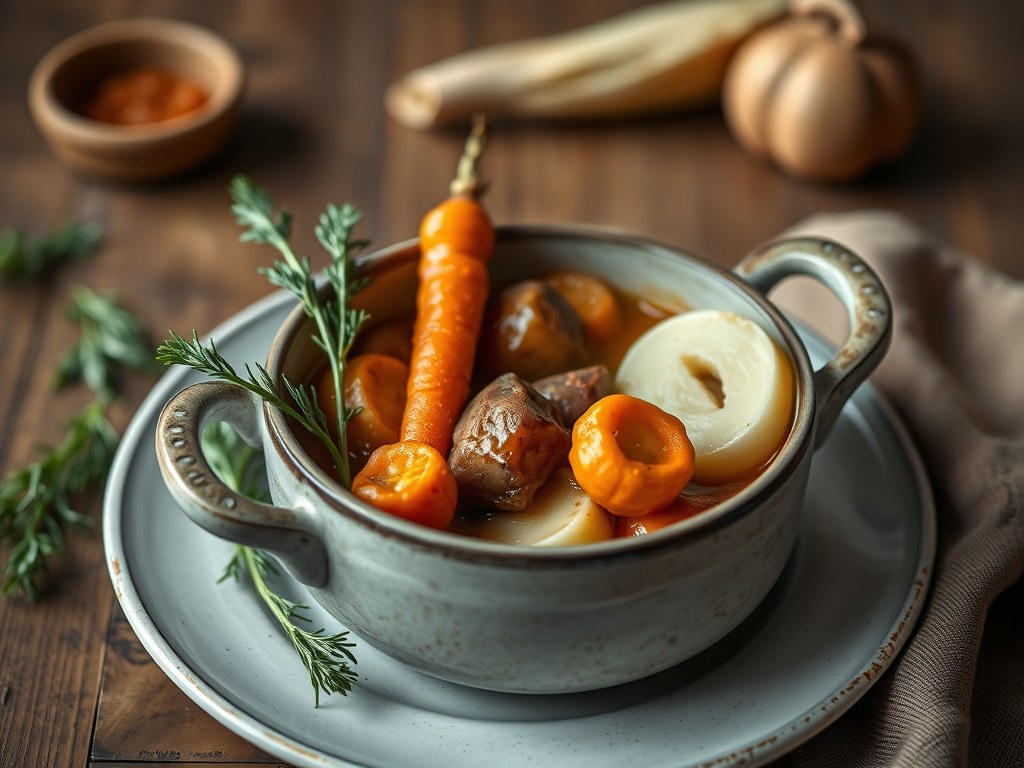 Pot au feu, AI-gegenereerde illustratie