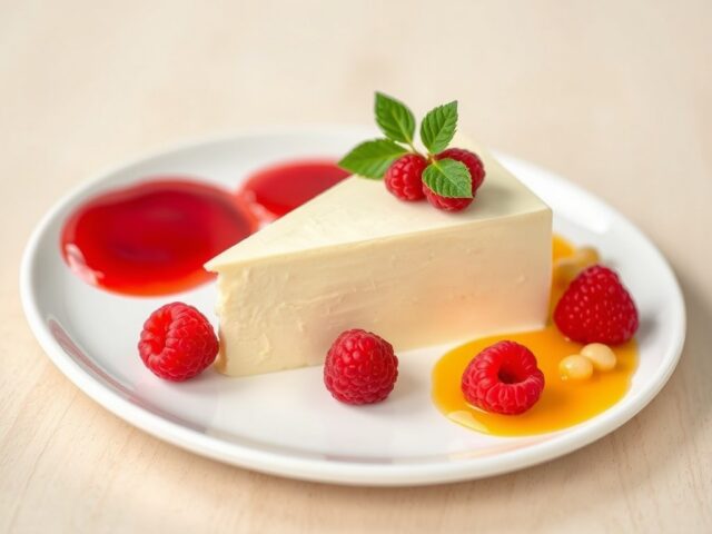 Praliné semifreddo met duo van coulis