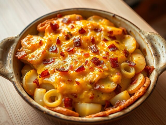 Prei-aardappelschotel