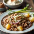 Prei-gehakt schotel