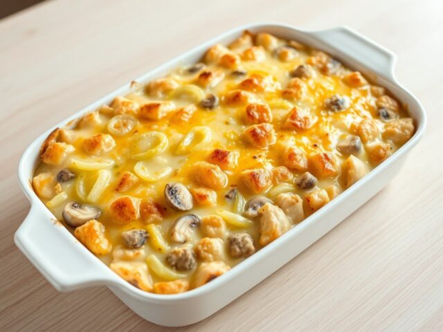 Prei ovenschotel met kip