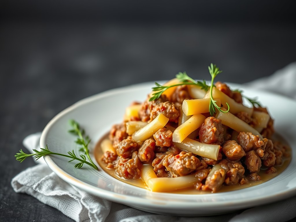 Preischotel met jachtsaus, AI-gegenereerde illustratie