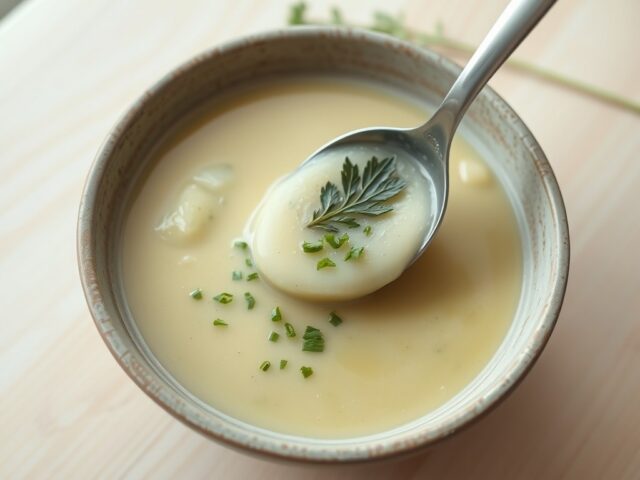 Preisoep met aardappel