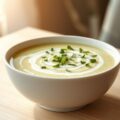 Preisoep met aardappel en kervel