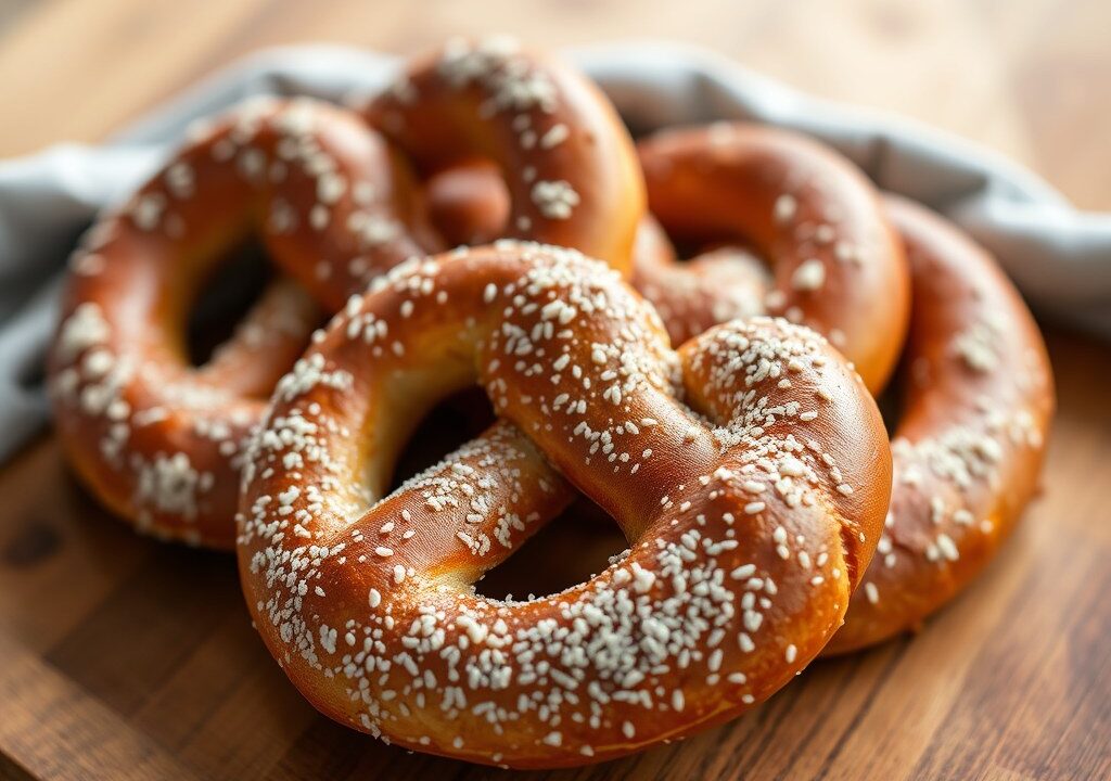 Pretzels (zoute krakelingen), AI-gegenereerde illustratie