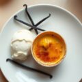Proeverij van Vanille, crème brûlée en roomijs met