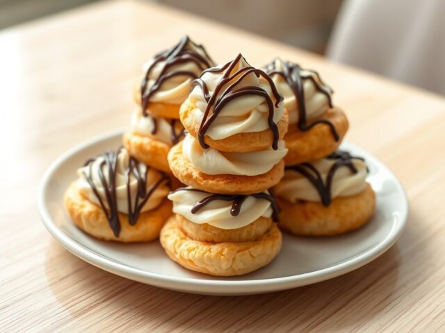 Profiteroles met mokkaroom