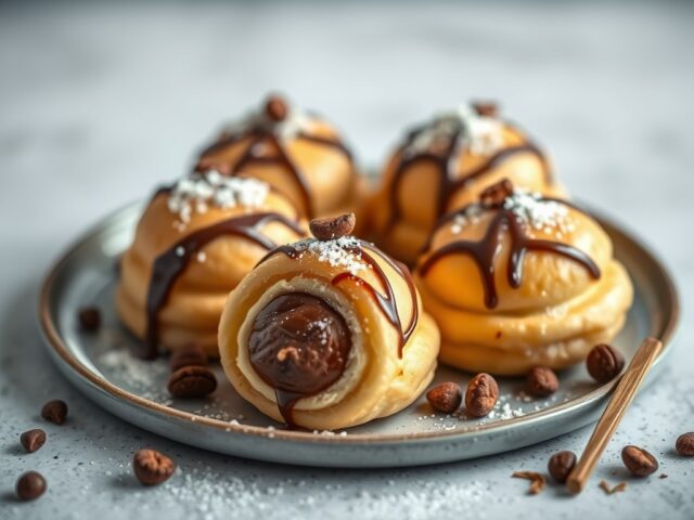 Profiterolles (soesjes) — AI-gegenereerde illustratie
