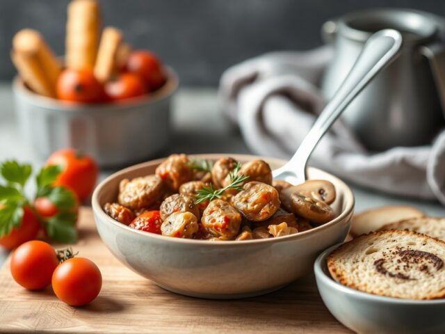 Provençaals stoofpotje van roodbaars — AI-gegenereerde illustratie
