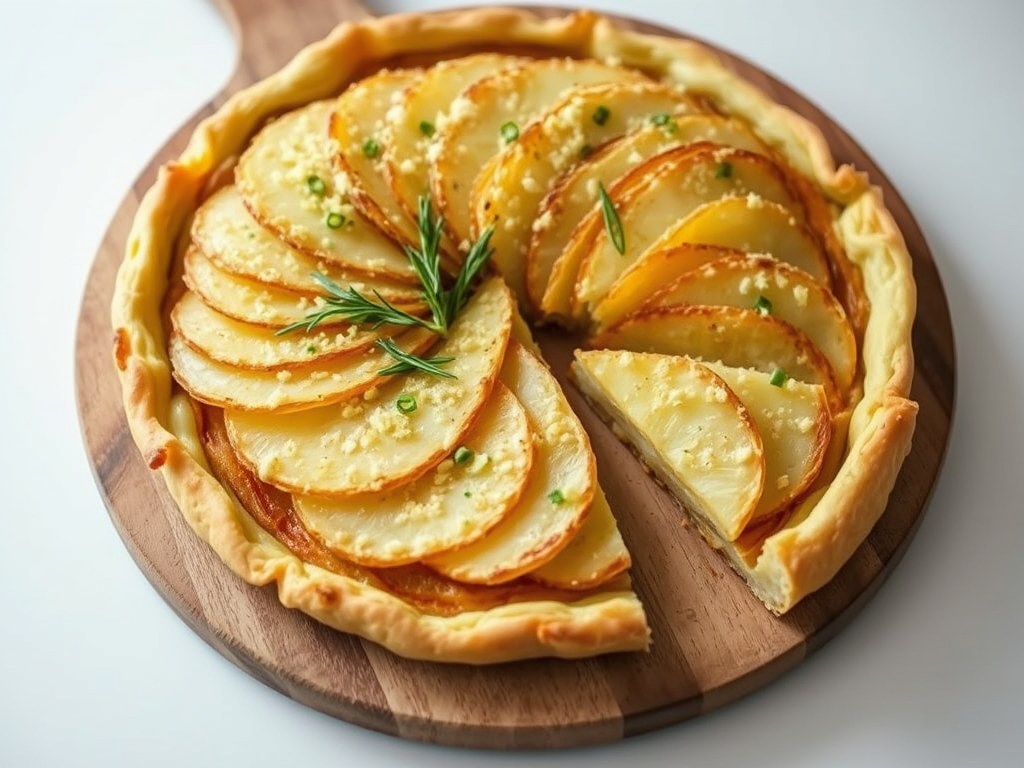 Provençaalse aardappeltaart, AI-gegenereerde illustratie