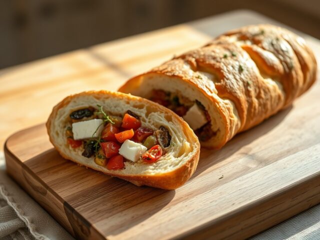 Provençaalse broodrol met geitenkaas