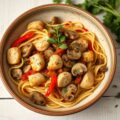Provençaalse pastaschotel met kip en zuiderse groenten