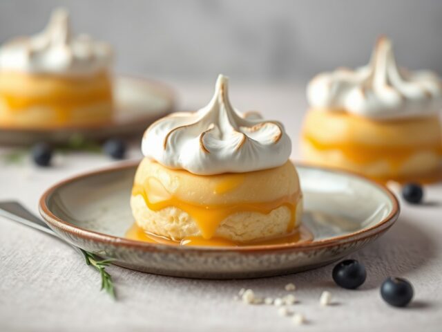 Pudding met meringue