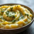 Puree met prei en pesto