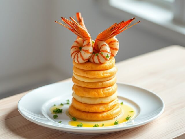 Pureetorentjes met scampi