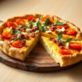 Quiche met geitenkaas en kerstomaten