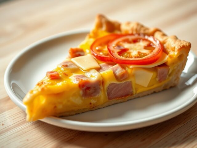Quiche met ham en cheddar