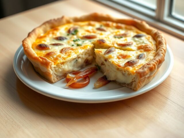 Quiche met Hervekaas en uien
